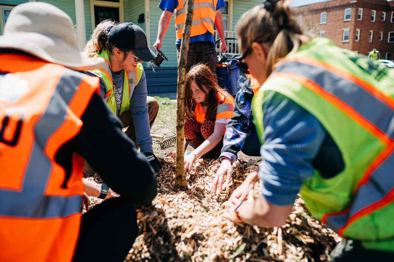 Photos taken at urban planting in Holliday Park Cheyenne WY with Rooted in Cheyenne and sponsored by Microsoft Liz Putnum Photography Liz Putnam